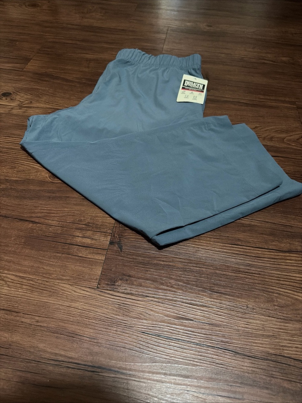 NWT Duluth Trading Co LARGE  Nine To Fine Pull On Capris Crop Pants BLUE